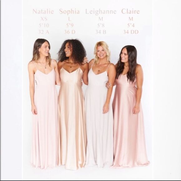 Show Me Your Mumu Champagne Luxè Satin Faith Maxi Dress M - Picture 3 of 16